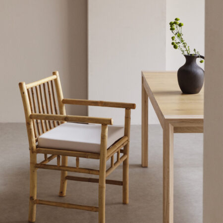 Confezione da 2 sedie da pranzo con braccioli in bambù Senia