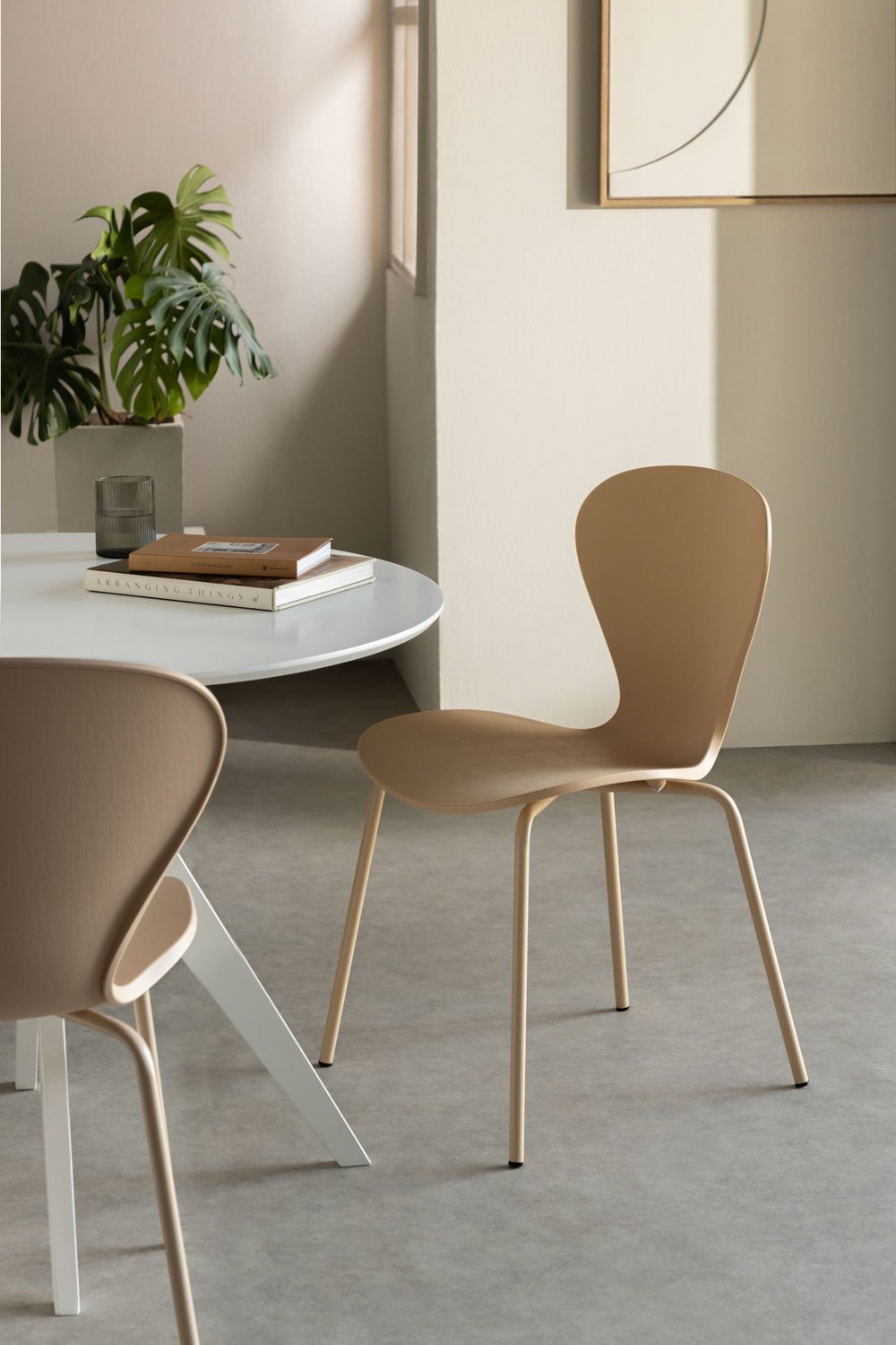 Confezione da 2 sedie da pranzo impilabili Uit Colors