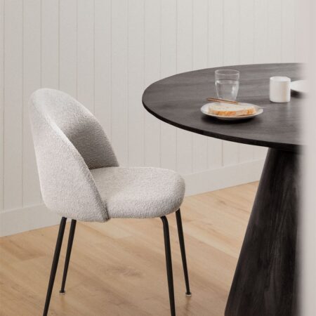 Confezione da 2 sedie da pranzo in ciniglia Kana Design