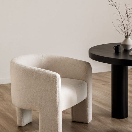 Confezione da 2 sedie da pranzo in shearling Xastru