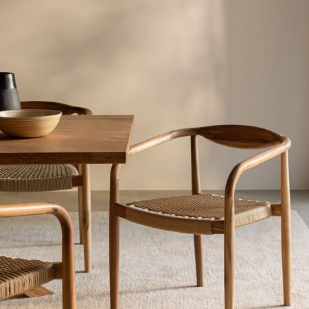 Confezione da 2 sedie da pranzo in legno di acacia Mallory