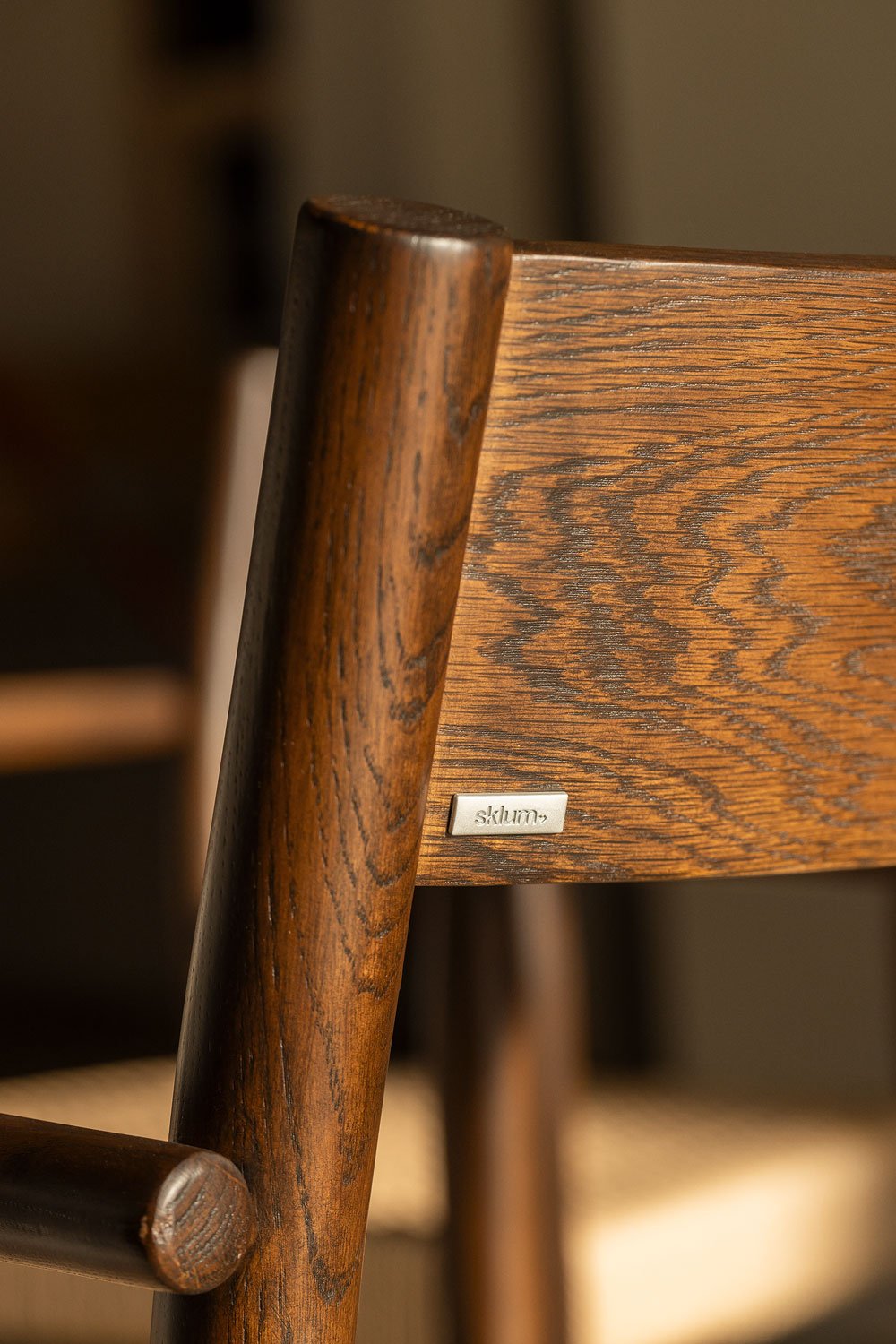 Confezione da 2 Sedie da Pranzo in Legno di Rovere e Corda Intrecciata Mara