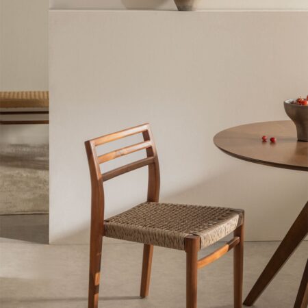 Confezione da 2 sedie da pranzo in legno di teak Lulea