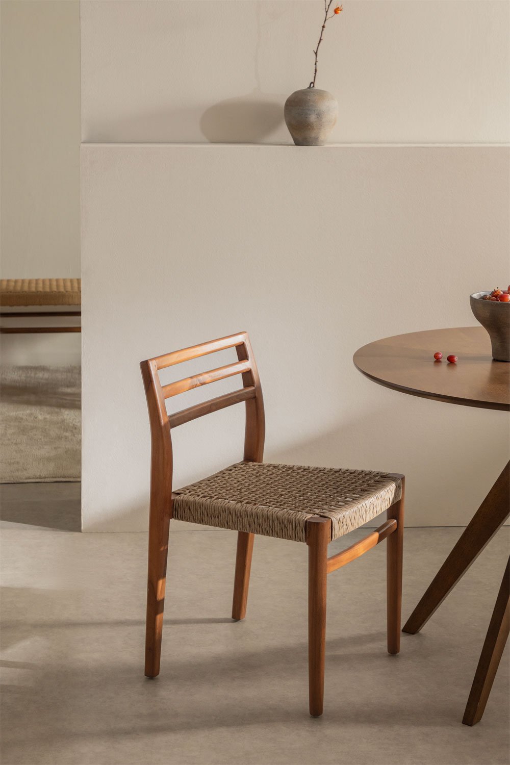Confezione da 2 sedie da pranzo in legno di teak Lulea