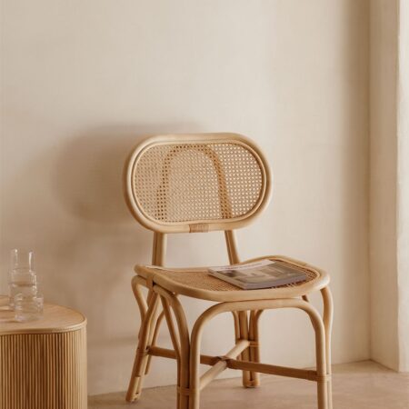 Confezione da 2 sedie da pranzo in rattan Caleb