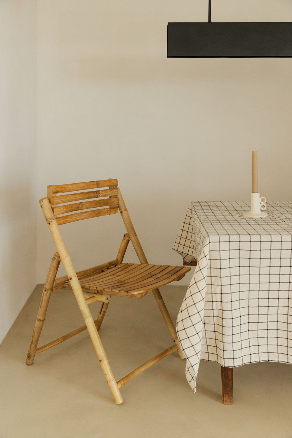 Confezione da 2 sedie da pranzo pieghevoli in bambù Nelida