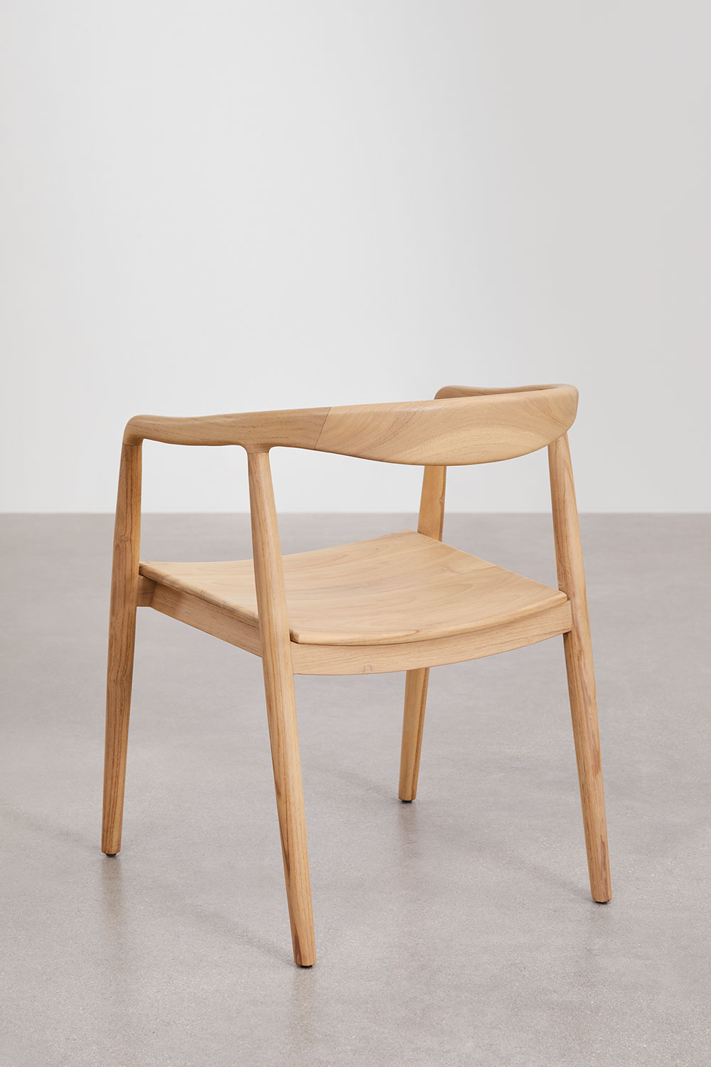 Confezione da 2 sedie da pranzo Rokan in teak con braccioli