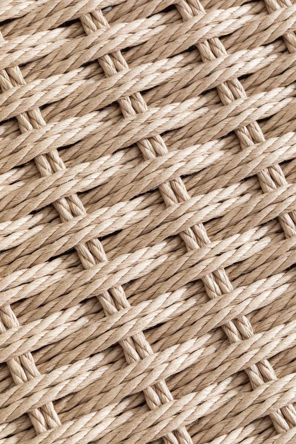 Pacco di 2 sgabelli alti in legno di rovere e corda intrecciata (66 cm) Mara