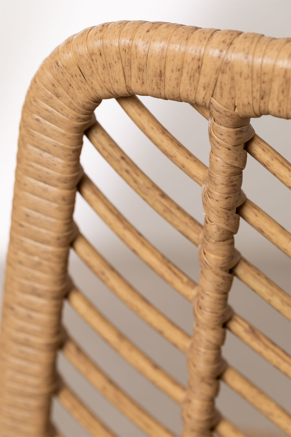 Confezione da 2 sgabelli alti in rattan sintetico Gouda naturale