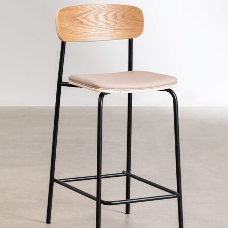 Confezione da 2 sgabelli alti in similpelle (66,5 cm) Wilpier