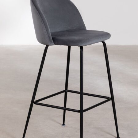 Confezione da 2 sgabelli alti in velluto Kana Design
