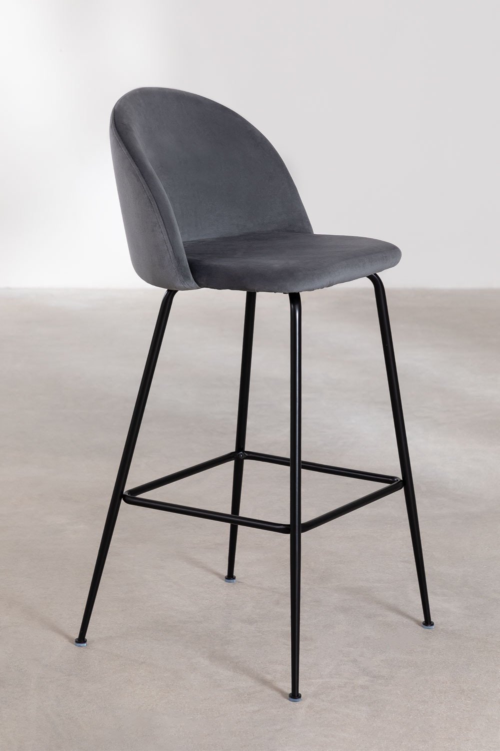 Confezione da 2 sgabelli alti in velluto Kana Design