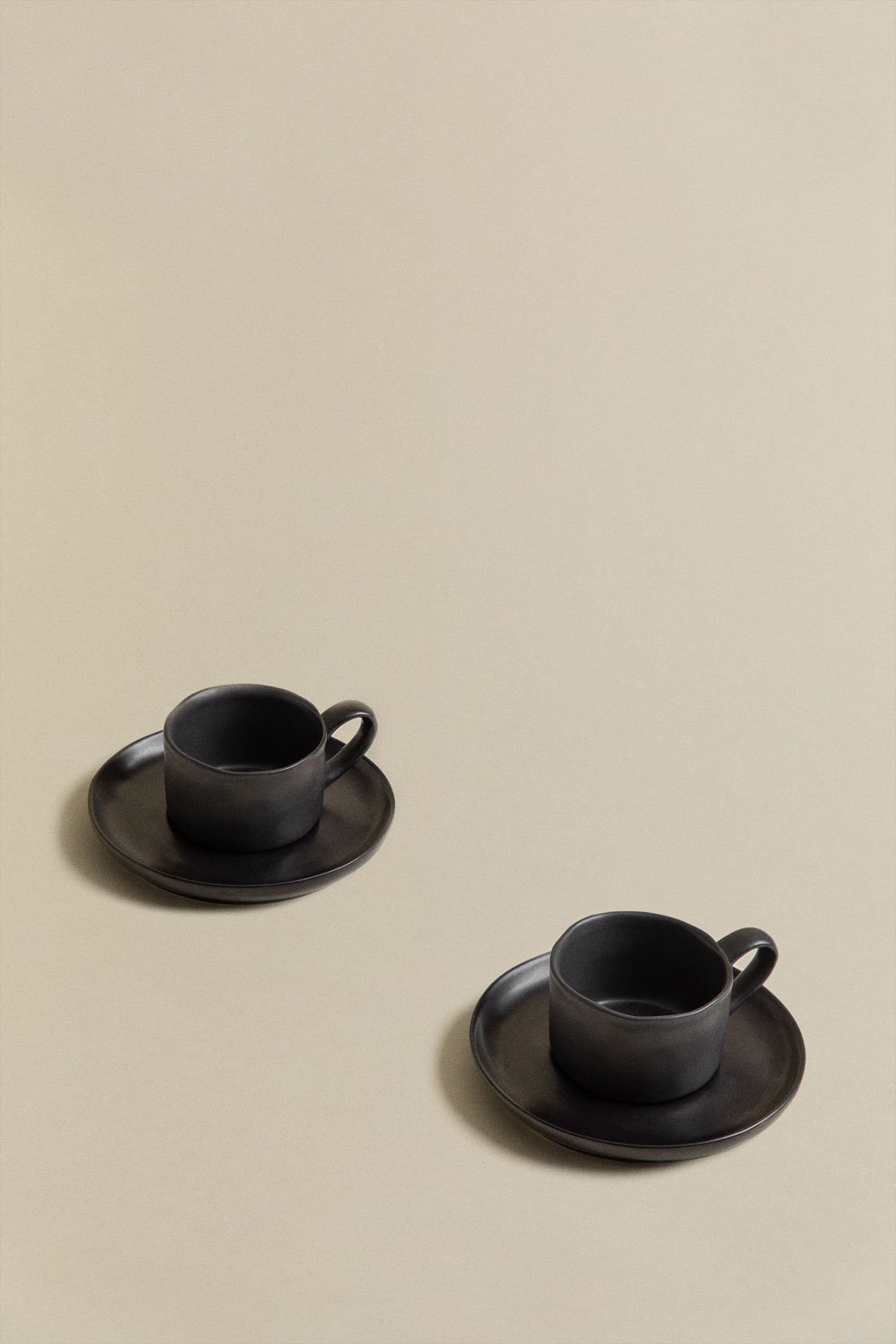 Confezione da 2 Tazzine Caffè 10 cl con Piattino Belvere