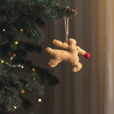 Confezione da 4 Ornamenti di Natale Rendier
