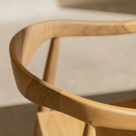Confezione da 4 Sedie da Giardino con Braccioli in Legno di Teak Alizee