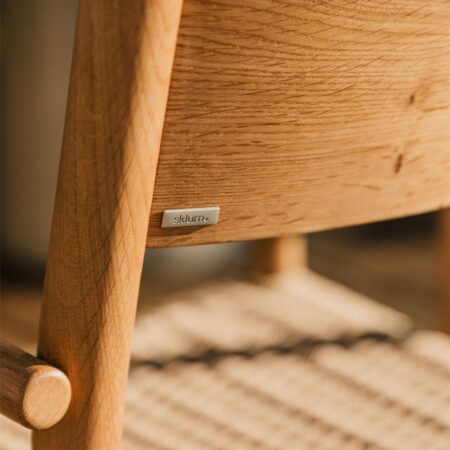 Confezione da 4 sedie da giardino in legno di rovere e corda intrecciata Mara