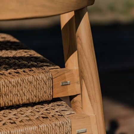 Confezione da 4 sedie da giardino in legno di teak Celle