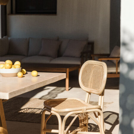Confezione da 4 sedie da giardino in rattan Caleb