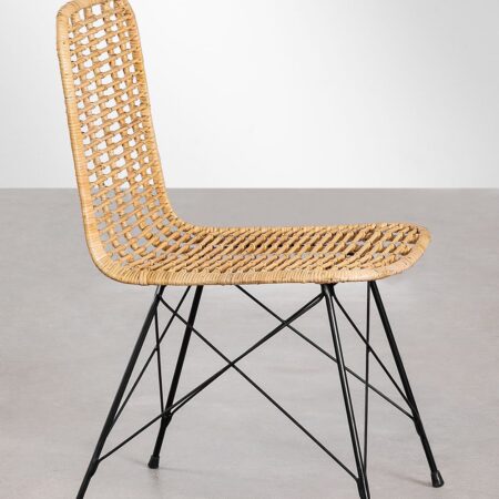 Confezione da 4 sedie da giardino in rattan Likany