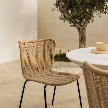 Confezione da 4 sedie da giardino impilabili Keiller