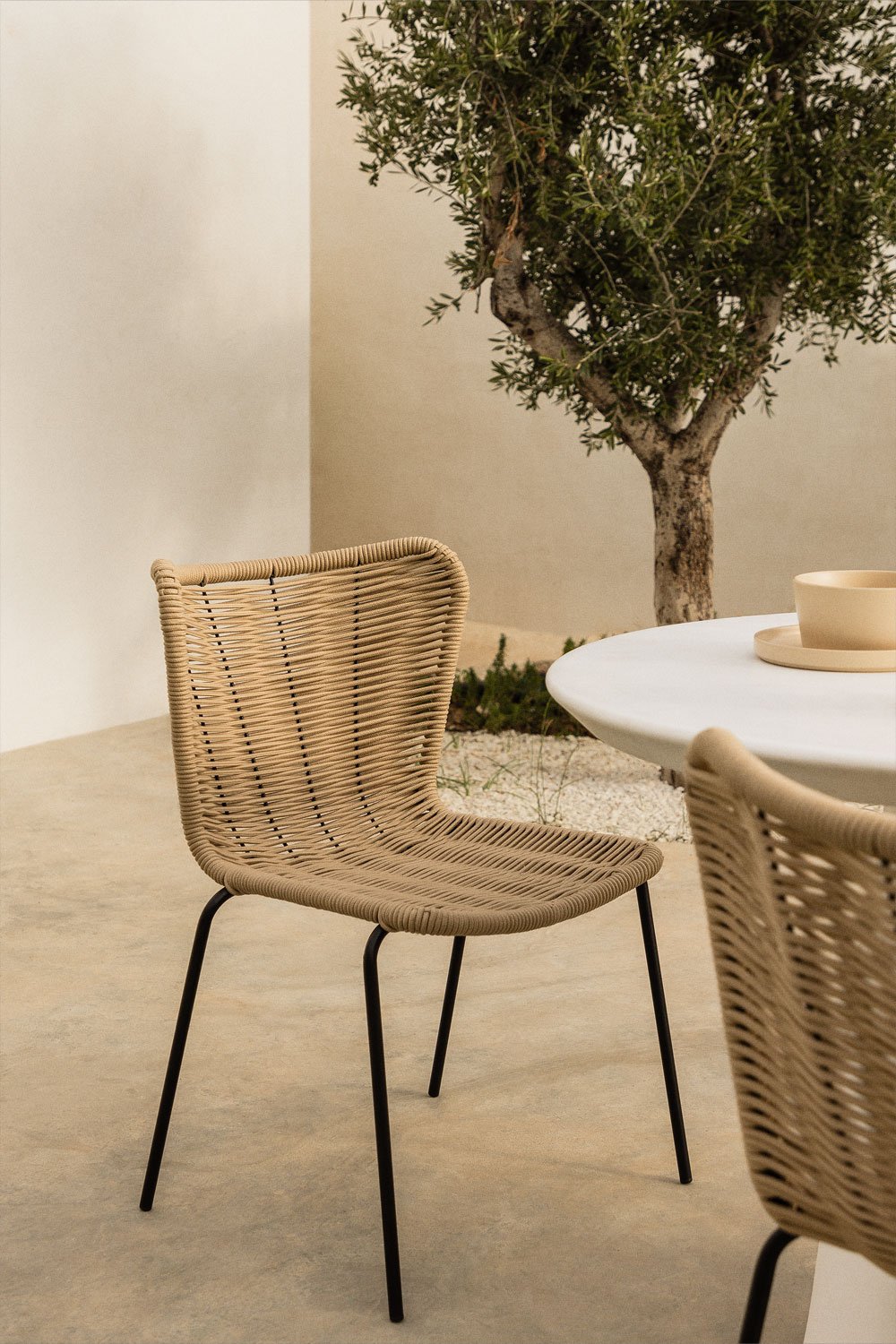 Confezione da 4 sedie da giardino impilabili Keiller
