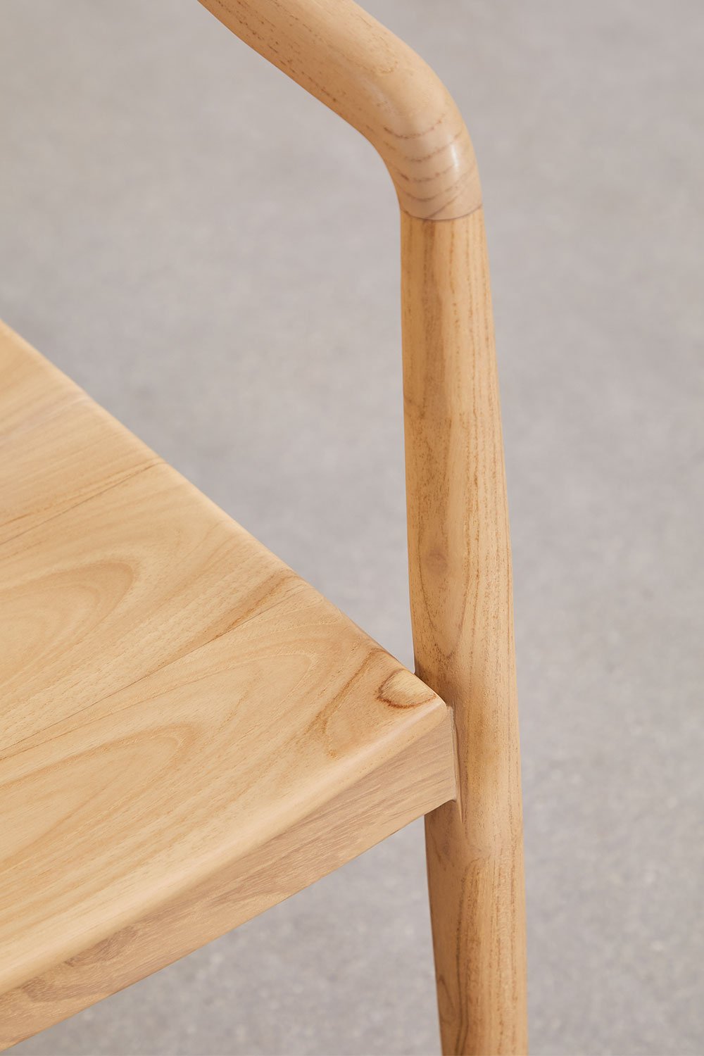 Confezione da 4 sedie da giardino in legno di teak Rokan