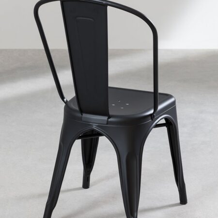 Confezione da 4 sedie da pranzo impilabili Lix opache