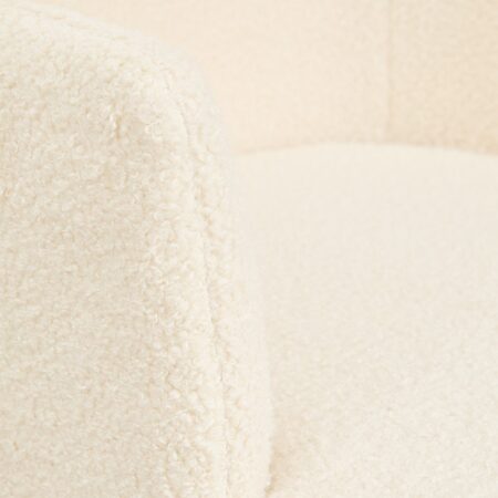 Confezione da 4 sedie da pranzo con braccioli in shearling Banfil