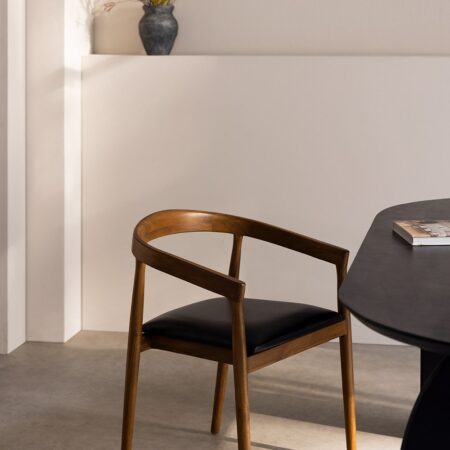 Confezione da 4 sedie da pranzo in pelle Visby