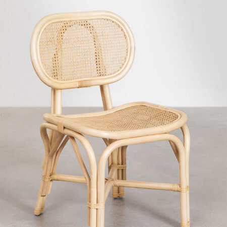 Confezione da 4 sedie da pranzo in rattan Caleb