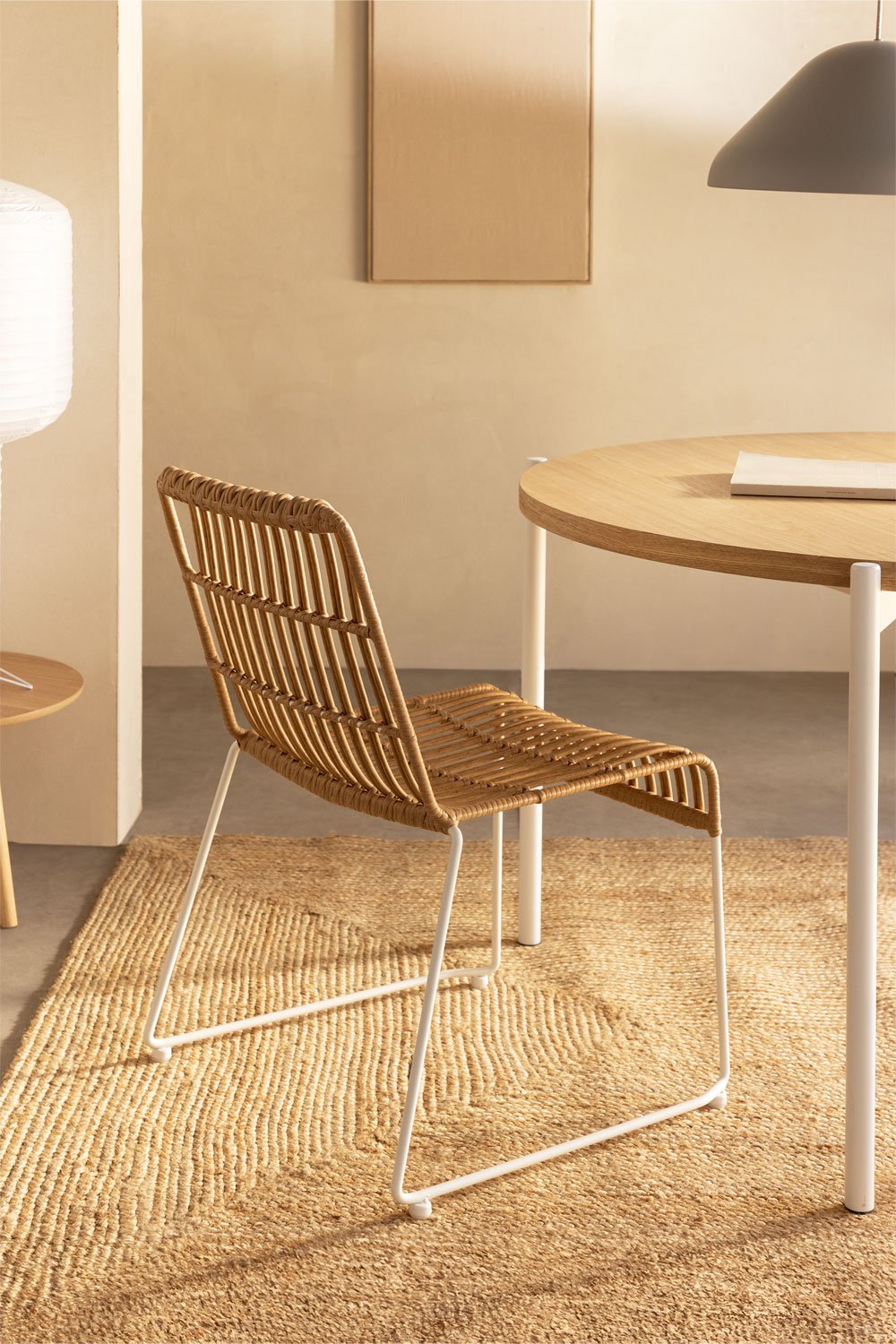 Pack da 4 sedie da pranzo in rattan sintetico Aroa