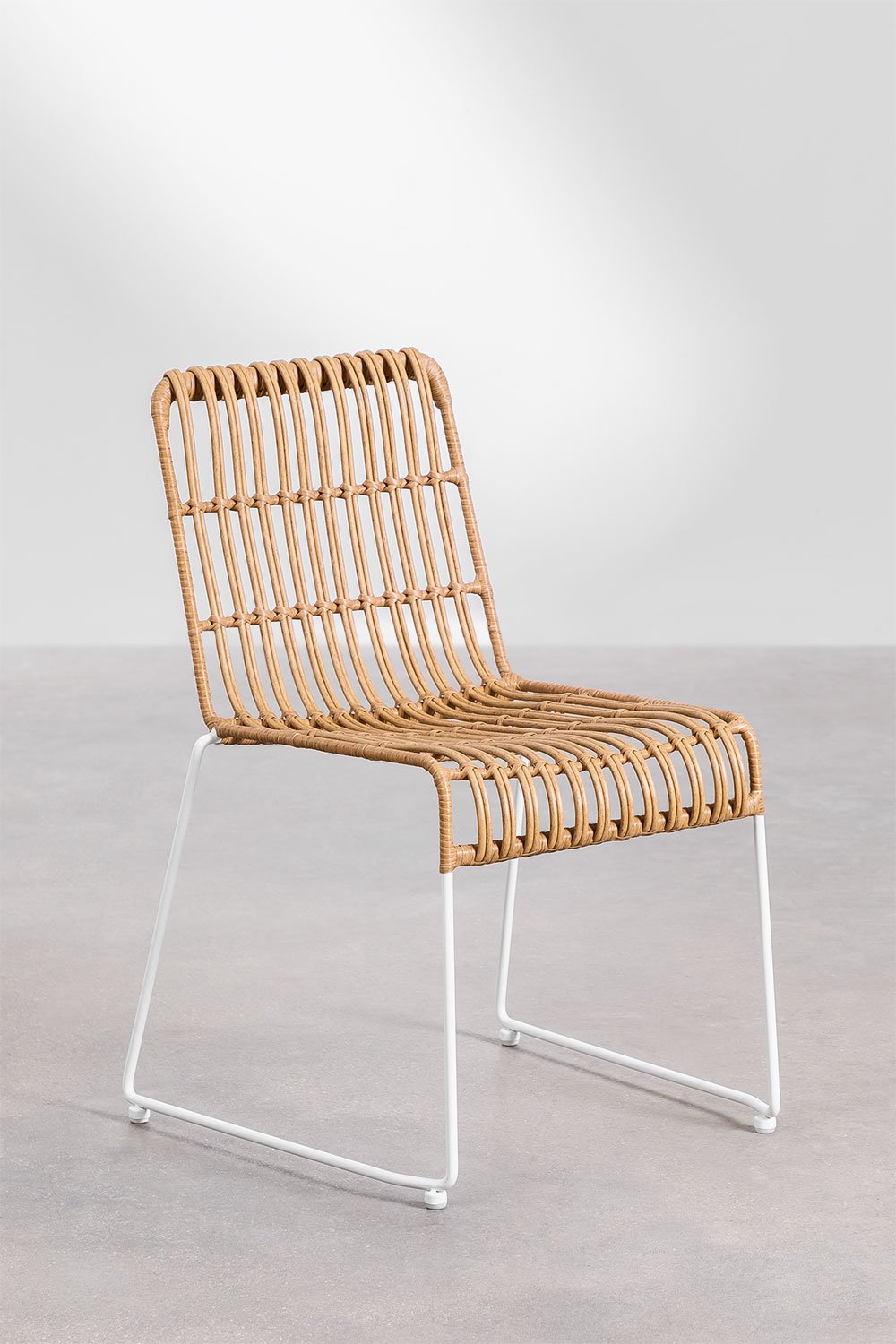 Pack da 4 sedie da pranzo in rattan sintetico Aroa