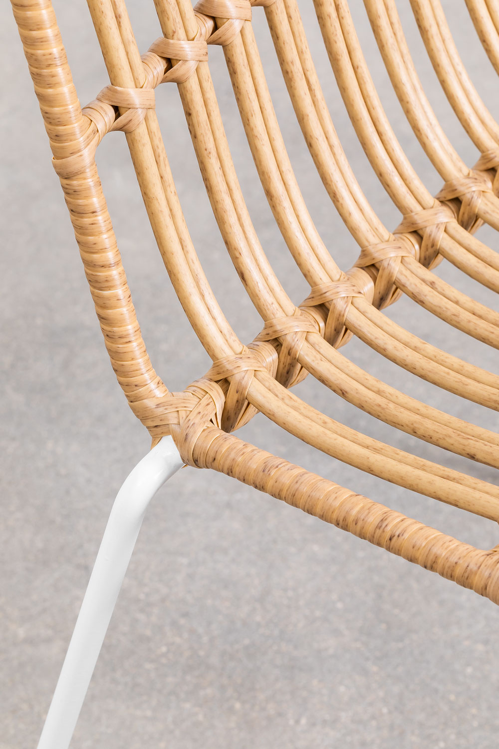 Pack da 4 sedie da pranzo in rattan sintetico Aroa