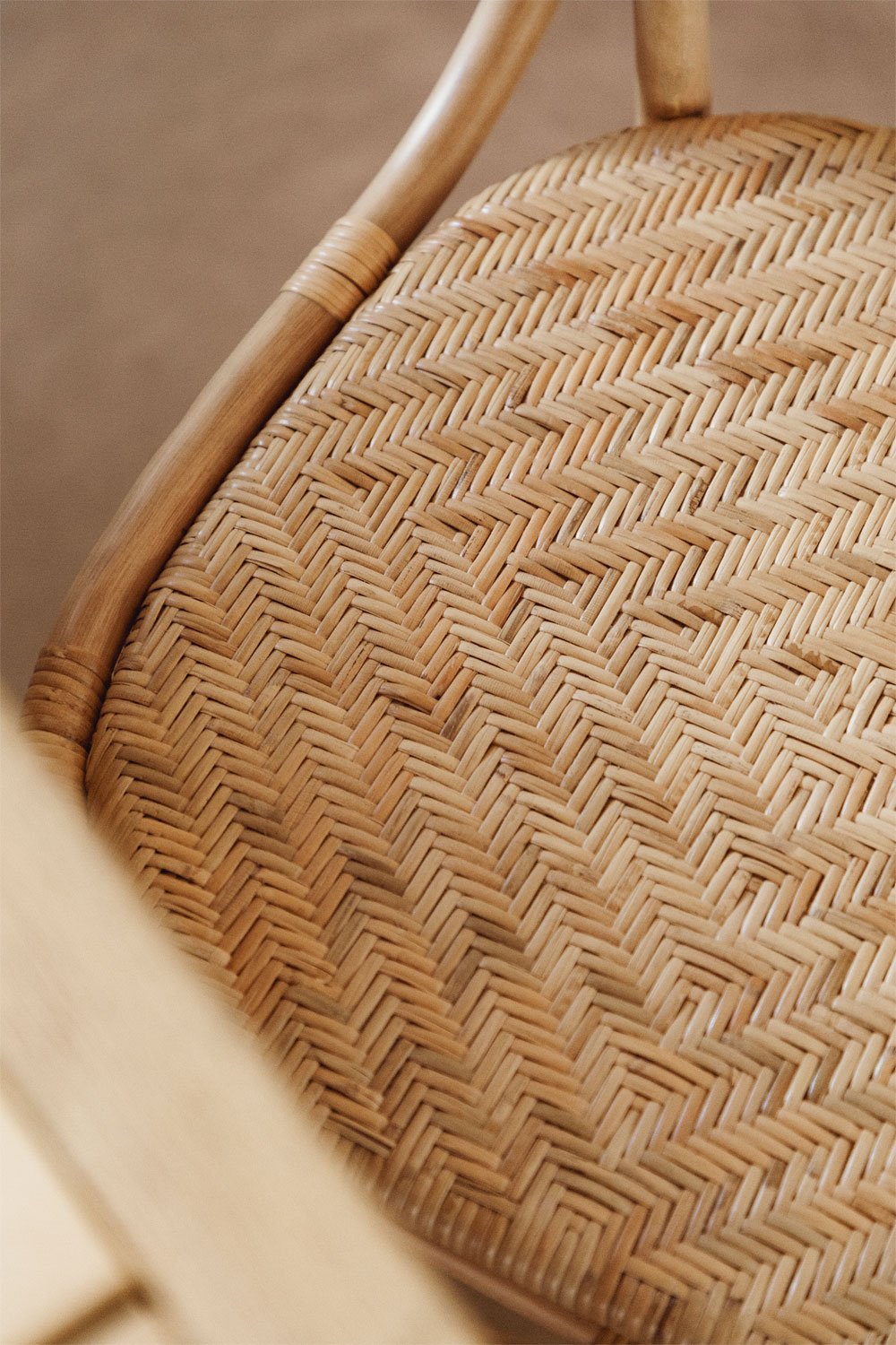 Set di 4 Sedie da Pranzo in Rattan Zariel