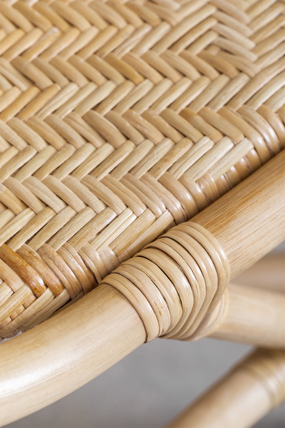 Set di 4 Sedie da Pranzo in Rattan Zariel
