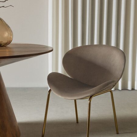 Confezione da 4 sedie da pranzo in velluto Fior Gold
