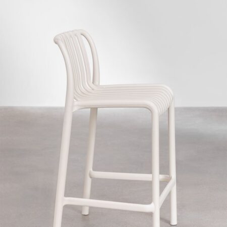 Confezione da 4 sgabelli alti da giardino impilabili Wendell