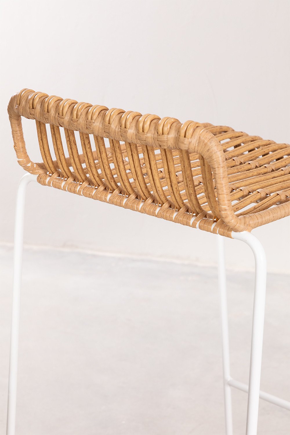 Pack 4 sgabelli da giardino alti in rattan sintetico Aroa