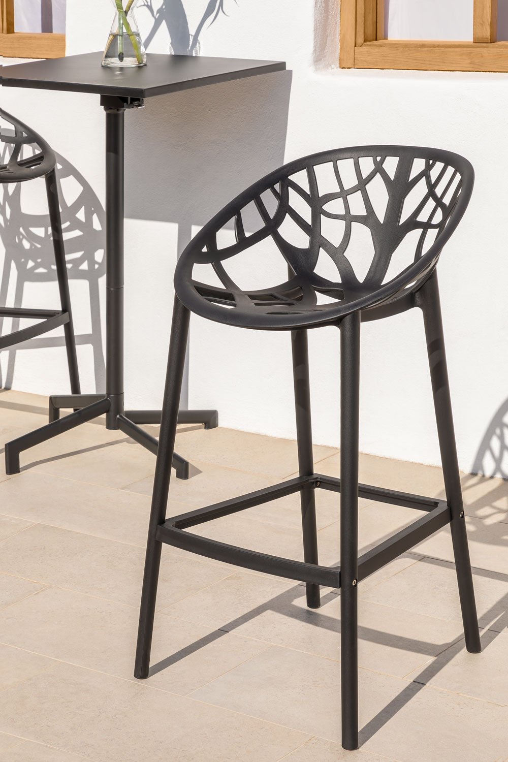 Pack 4 sgabelli alti da giardino Ores
