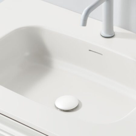 Set mobili da bagno in legno Noura con lavabi integrati