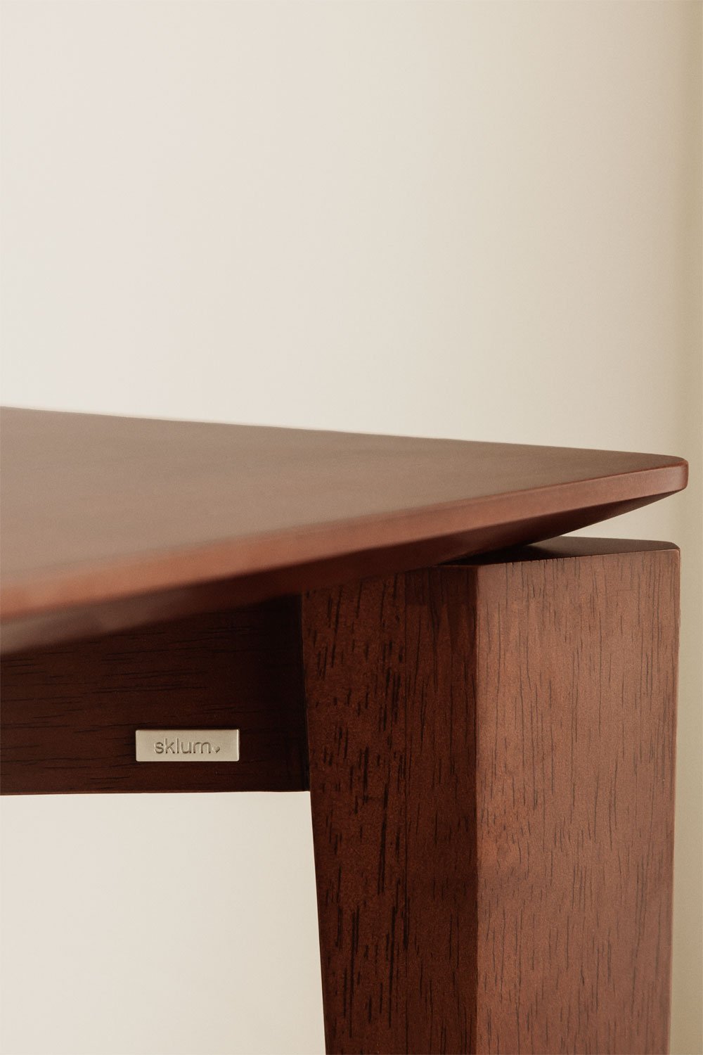 Consolle rettangolare 120x40 cm in MDF con impiallacciatura in noce Tanzania