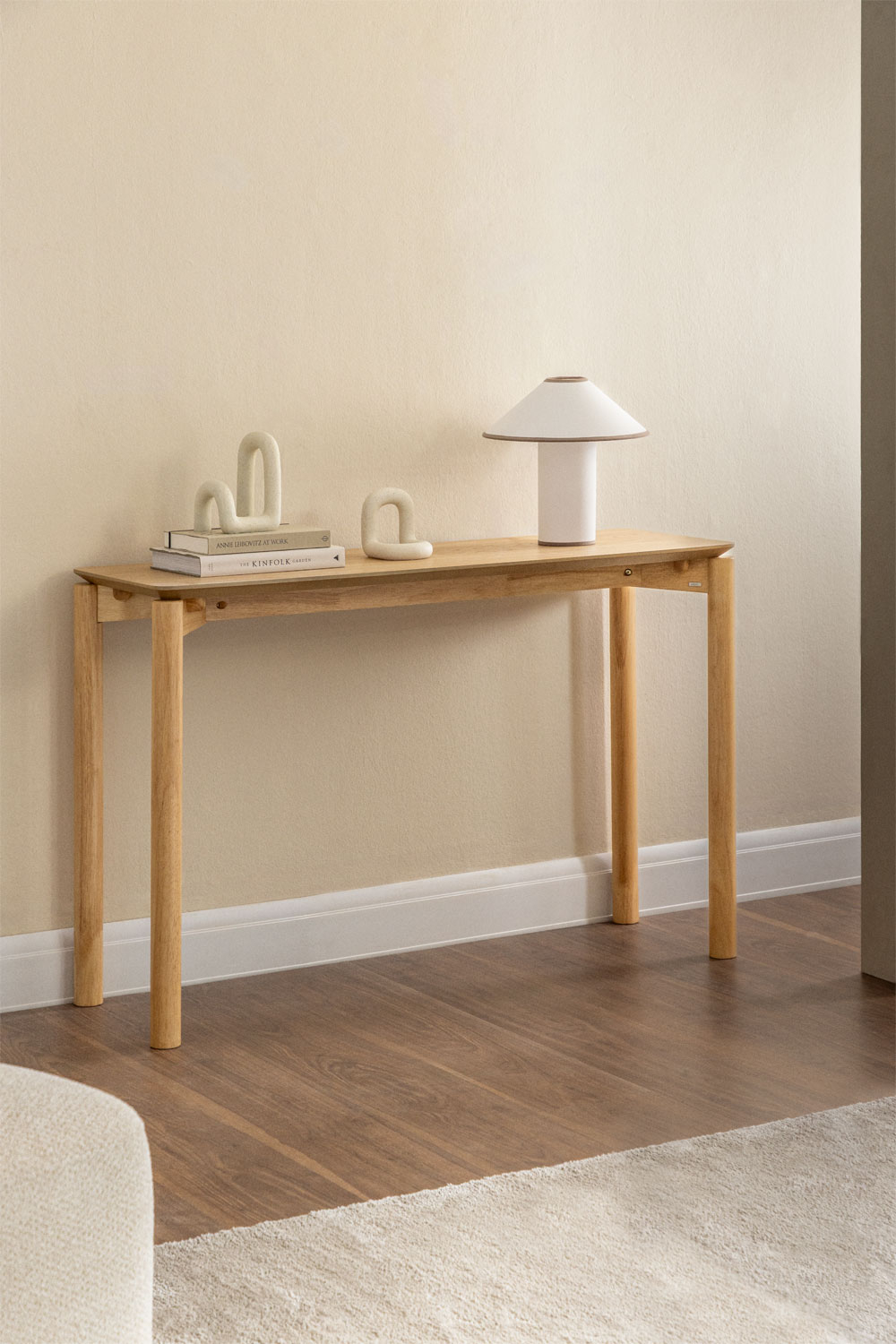 Consolle rettangolare 120x40 cm in MDF con impiallacciatura in rovere Munden