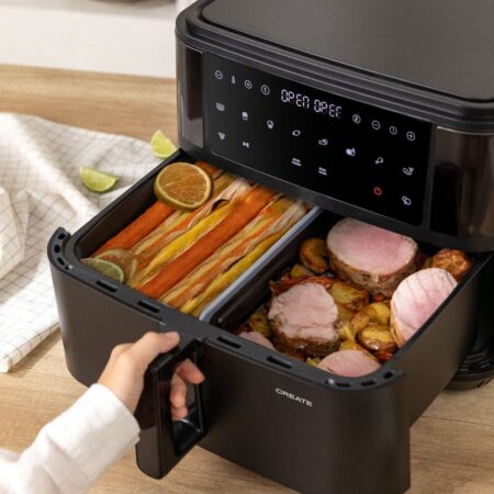 CREATE - AIR FRYER DUAL - Friggitrice senza olio da 10 L con separatore