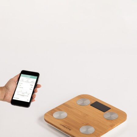 CREATE - BALANCE BODY BAMBOO SMART - Bilancia da bagno impedenziometrica in bambù