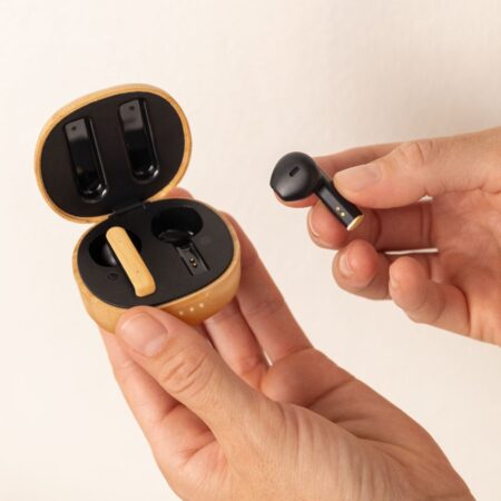 CREATE - EARPHONES BAMBOO - Cuffie auricolari Bluetooth® senza fili