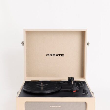 CREATE - RECORD PLAYER COMPACT - Giradischi retrò con Bluetooth, USB, SD, MicroSD e MP3