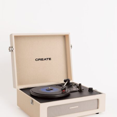 CREATE - RECORD PLAYER COMPACT - Giradischi retrò con Bluetooth, USB, SD, MicroSD e MP3
