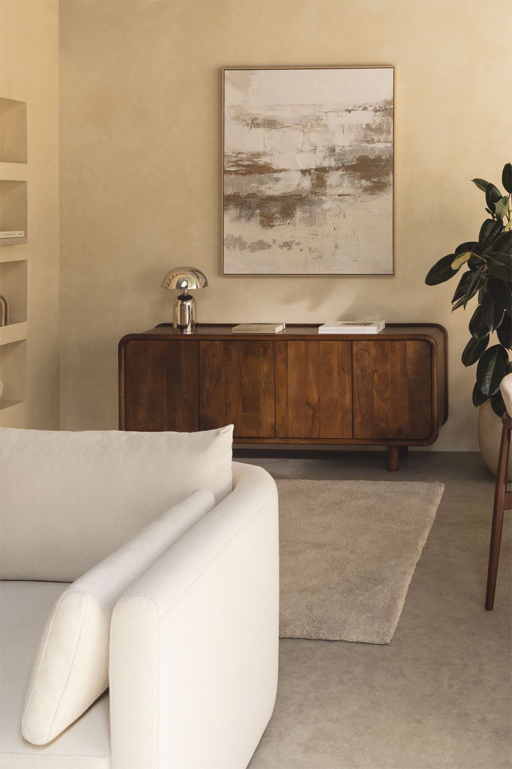 Credenza Gina in legno di mango 175x43 cm