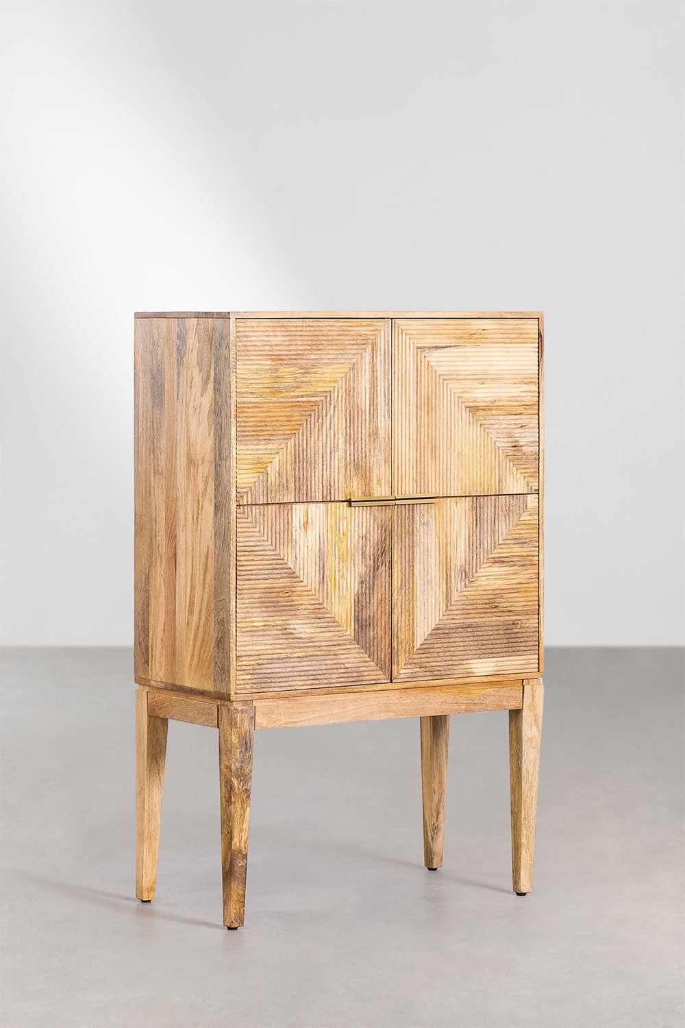 Credenza alta in legno di mango Baty Design