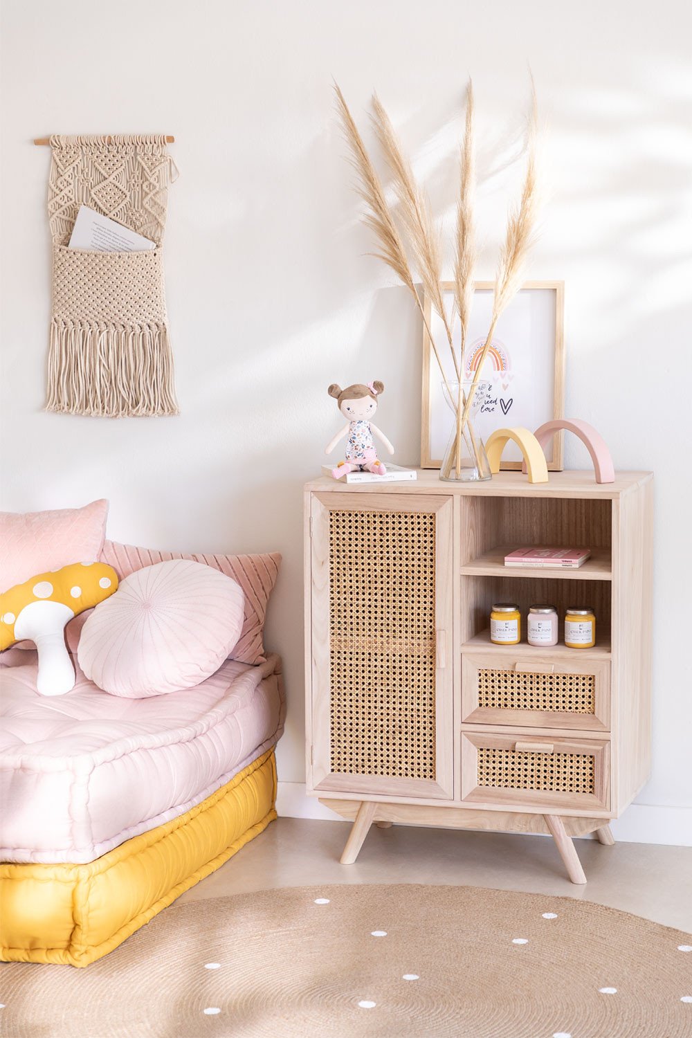 Credenza in legno con cassetti Ralik